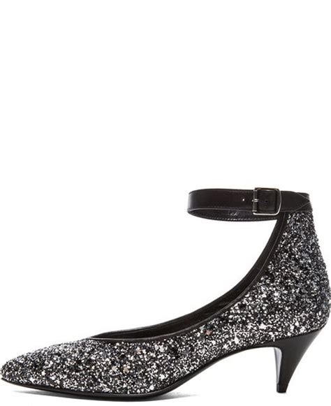 yves saint laurent pumps glitter|Saint Laurent kitten heel.